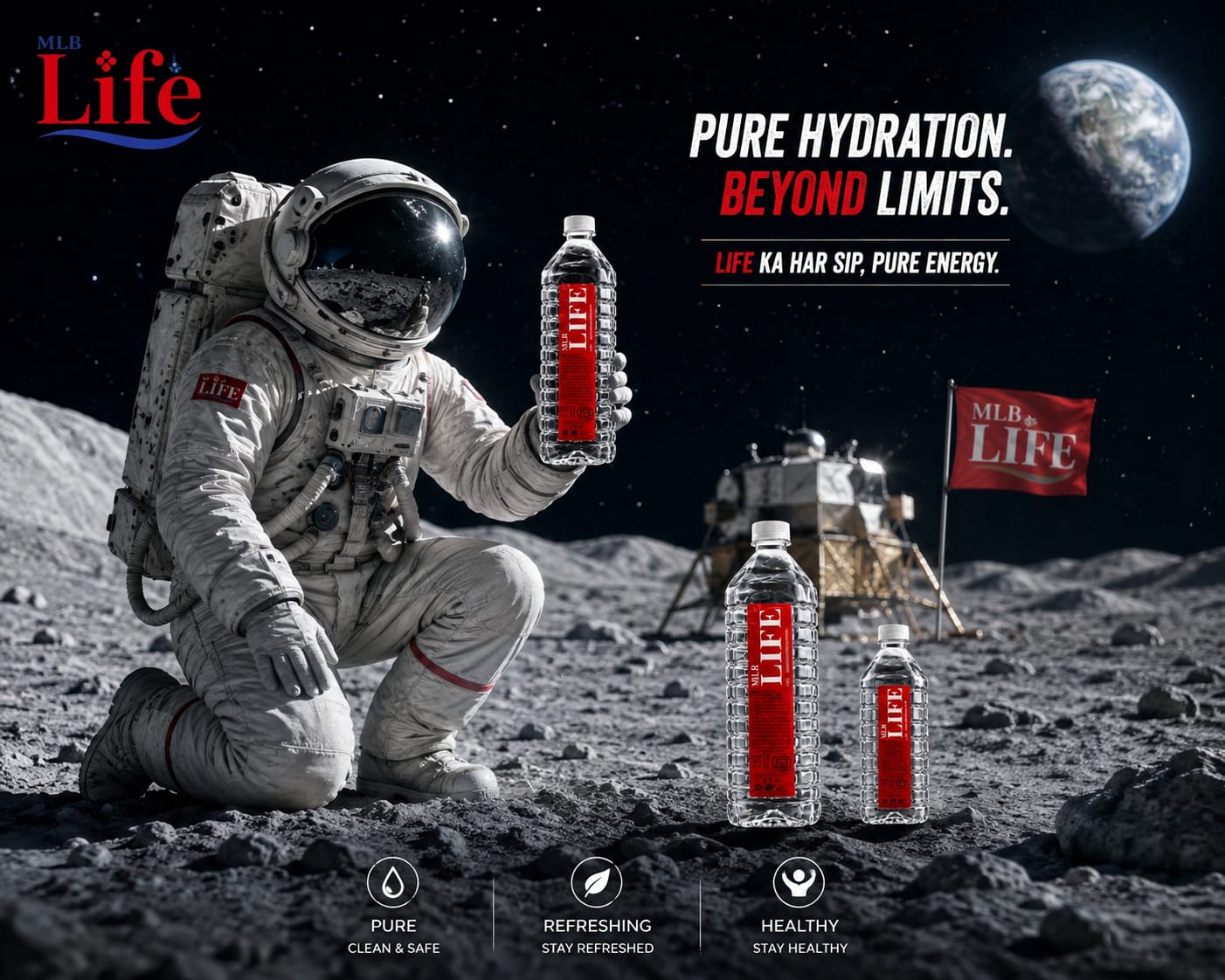 Pure hydration beyond limits